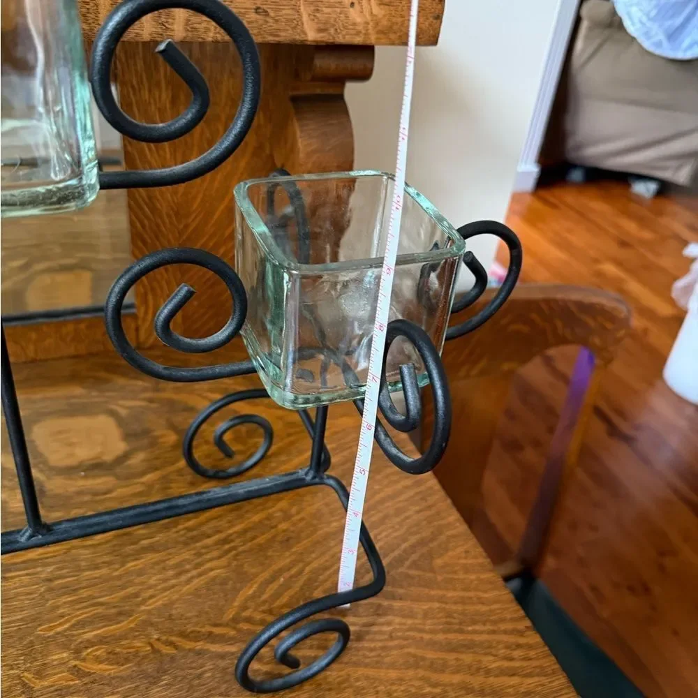 Southern Living Black Metal Candle Holder